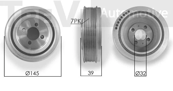 Poulie, vilebrequin TREVI AUTOMOTIVE PC1041