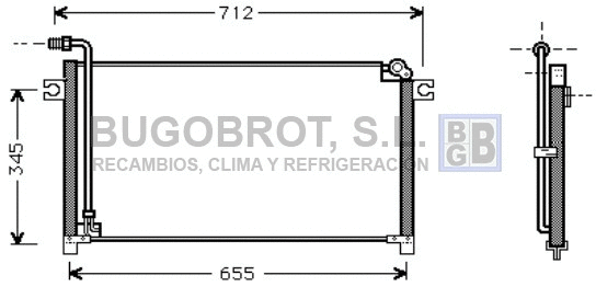 Condenseur, climatisation BUGOBROT 62-DN5184