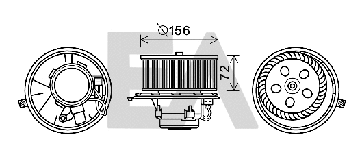 Moteur électrique, pulseur d'air habitacle EACLIMA 42A60011