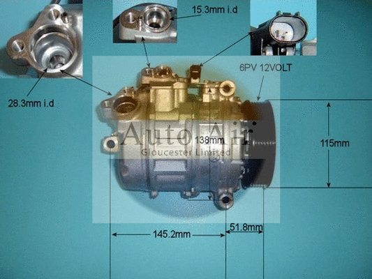 Compresseur, climatisation AUTO AIR GLOUCESTER 14-9151