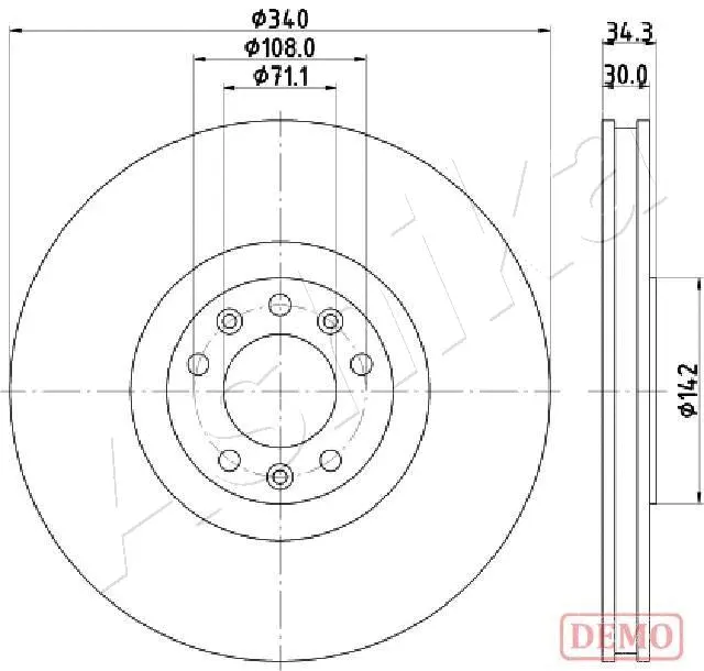Disque de frein ASHIKA 60-00-0636C