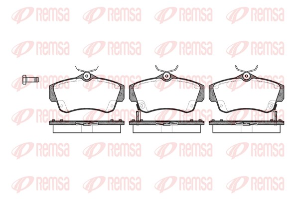 Kit de plaquettes de frein, frein à disque REMSA 0753.02