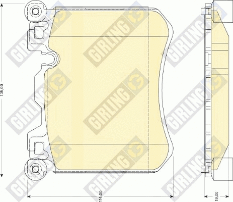 Kit de plaquettes de frein, frein à disque GIRLING 6118269