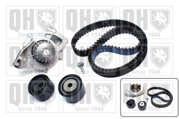 Pompe à eau + kit de courroie crantée QUINTON HAZELL QBPK5860