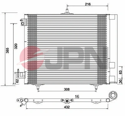 Condenseur, climatisation JPN 60C9090-JPN