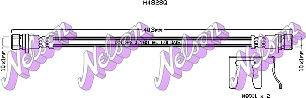 Flexible de frein KAWE H4828Q