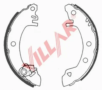Jeu de mâchoires de frein VILLAR 629.0531