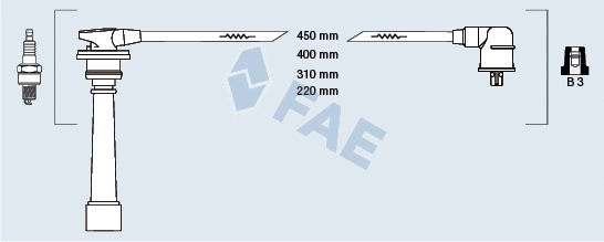 Kit de câbles d'allumage FAE 85394