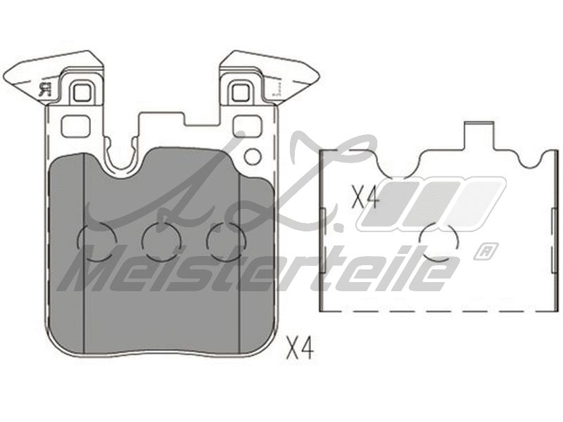 Kit de plaquettes de frein, frein à disque A.Z. Meisterteile AZMT-44-022-1817