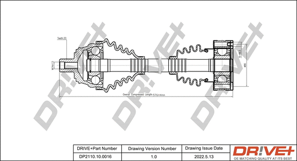 Arbre de transmission Dr!ve+ DP2110.10.0016