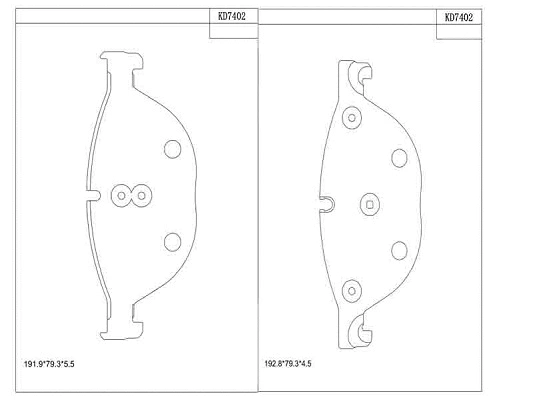 Kit de plaquettes de frein, frein à disque ASIMCO KD7402