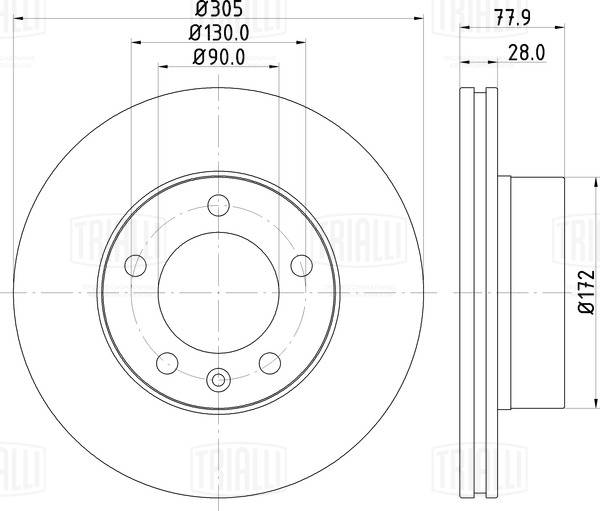 Disque de frein TRIALLI DF 266008