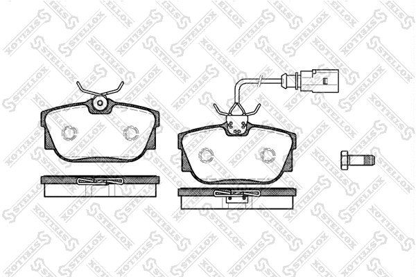 Kit de plaquettes de frein, frein à disque STELLOX 778 000B-SX