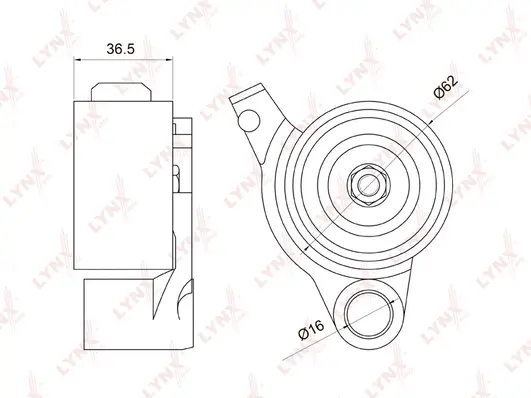 Poulie de tension, courroie crantée LYNXAUTO PB-1076
