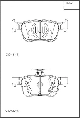 Kit de plaquettes de frein, frein à disque ASIMCO KD6132