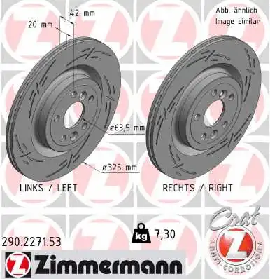 Disque de frein ZIMMERMANN 290.2271.53