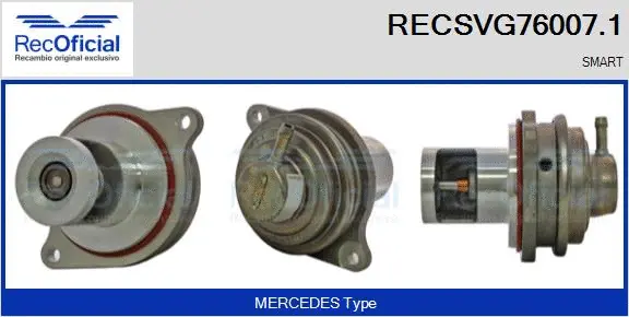 Vanne EGR RECOFICIAL RECSVG76007.1