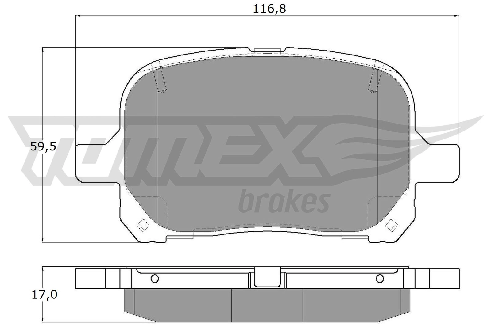 Kit de plaquettes de frein, frein à disque TOMEX Brakes TX 13-73