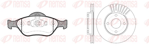 Kit de freins, frein à disques REMSA 8766.00