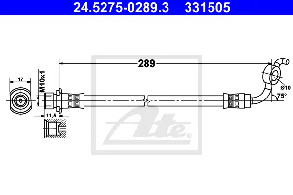 Flexible de frein ATE-APAC 24.5275-0289.3