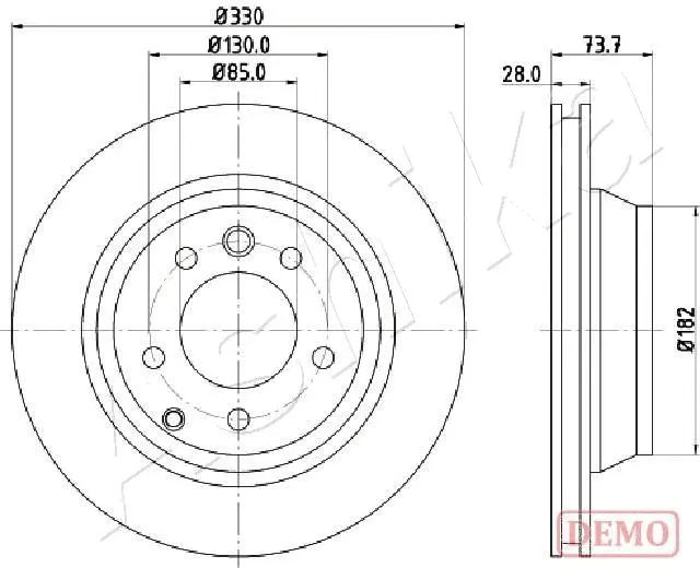 Disque de frein ASHIKA 61-00-0918C