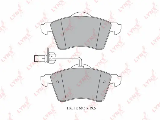 Kit de plaquettes de frein, frein à disque LYNXAUTO BD-8027