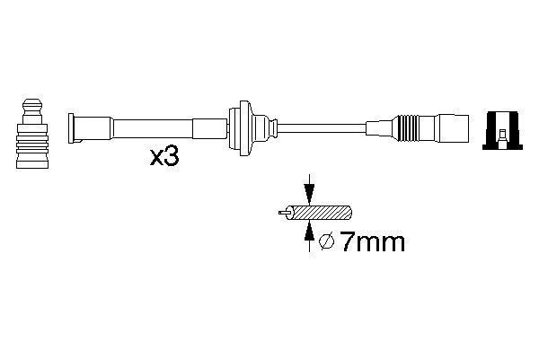 Kit de câbles d'allumage BOSCH 0 356 912 823