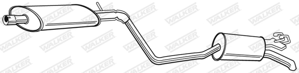 Silencieux arrière WALKER 21087