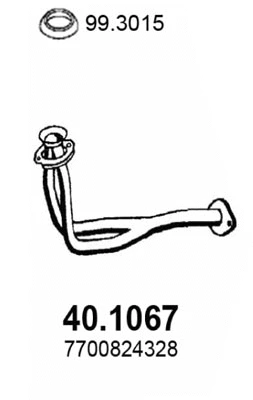 Tuyau d'échappement ASSO 40.1067
