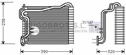 Évaporateur climatisation BUGOBROT 70-AIV145