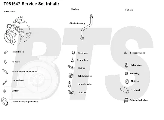 Turbocompresseur, suralimentation BTS Turbo T981547