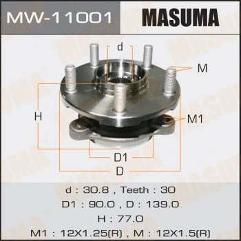 Kit de roulements de roue MASUMA MW-11001