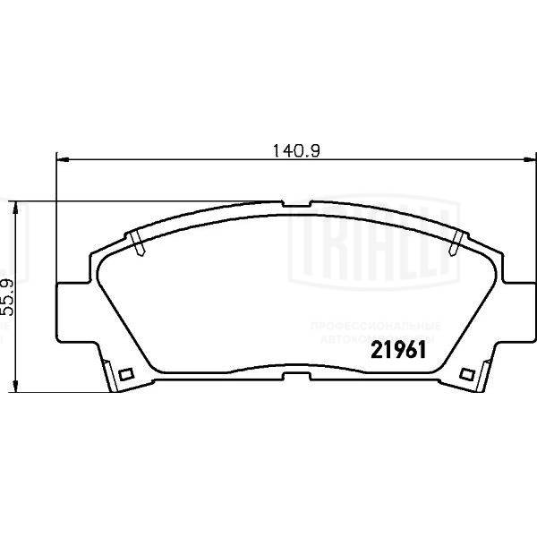Kit de plaquettes de frein, frein à disque TRIALLI PF 4353