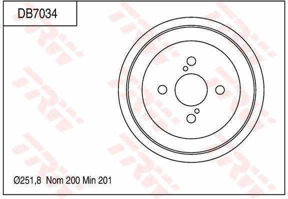 Tambour de frein TRW DB7034
