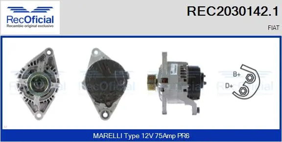 Alternateur RECOFICIAL REC2030142.1