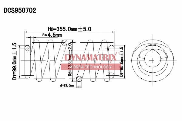 Ressort de suspension DYNAMATRIX DCS950702