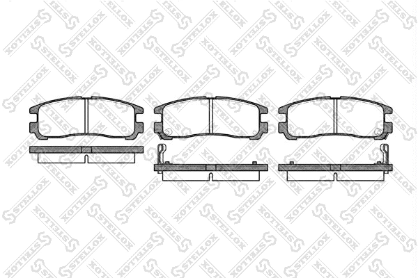 Kit de plaquettes de frein, frein à disque STELLOX 302 002-SX