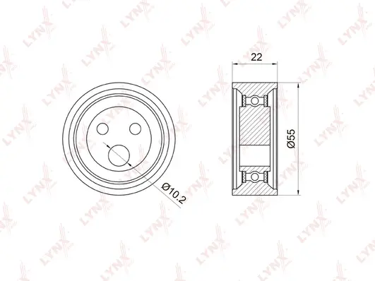 Poulie de tension, courroie crantée LYNXAUTO PB-1052