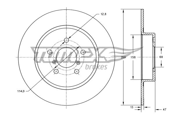 Disque de frein TOMEX Brakes TX 73-54