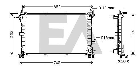 Radiateur, refroidissement du moteur EACLIMA 31R22084