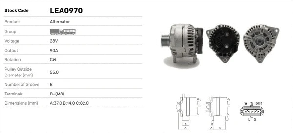 Alternateur LUSA LEA0970