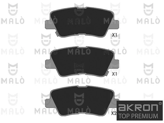 Kit de plaquettes de frein, frein à disque AKRON-MALÒ 1051371