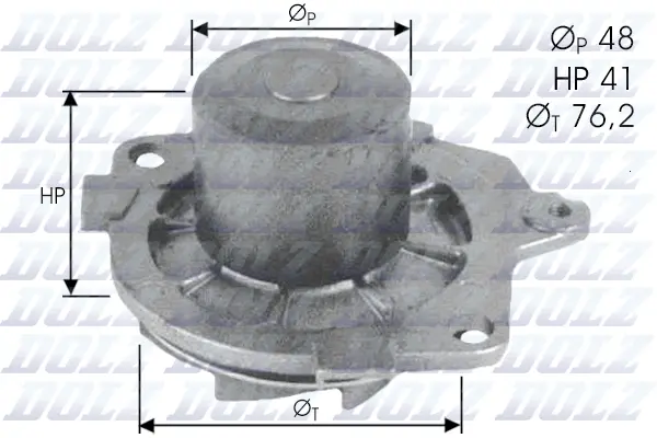 Pompe à eau, refroidissement du moteur DOLZ S314
