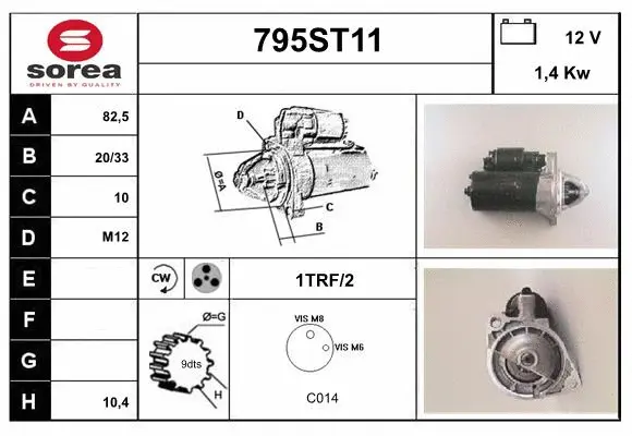 Démarreur STARTCAR 795ST11