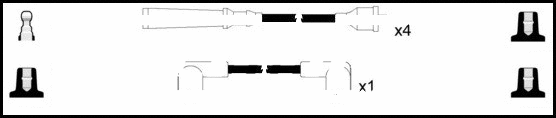 Kit de câbles d'allumage LEMARK HOES897