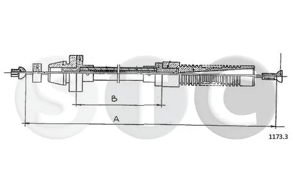Câble d'accélération STC T481464