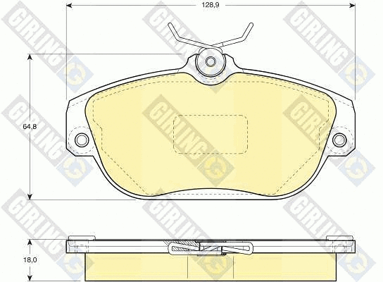 Kit de plaquettes de frein, frein à disque GIRLING 6108371