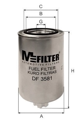 Filtre à carburant MFILTER DF 3581