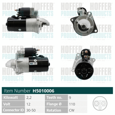 Démarreur HOFFER H5010006
