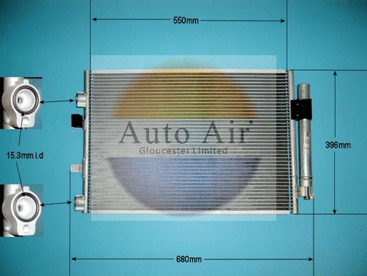 Condenseur, climatisation AUTO AIR GLOUCESTER 16-6226